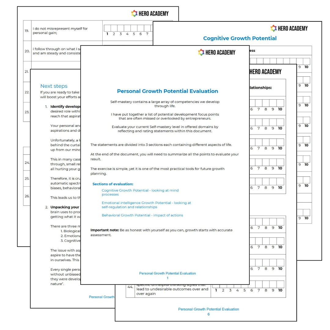 Personal Growth Potential Evaluation Workbook image